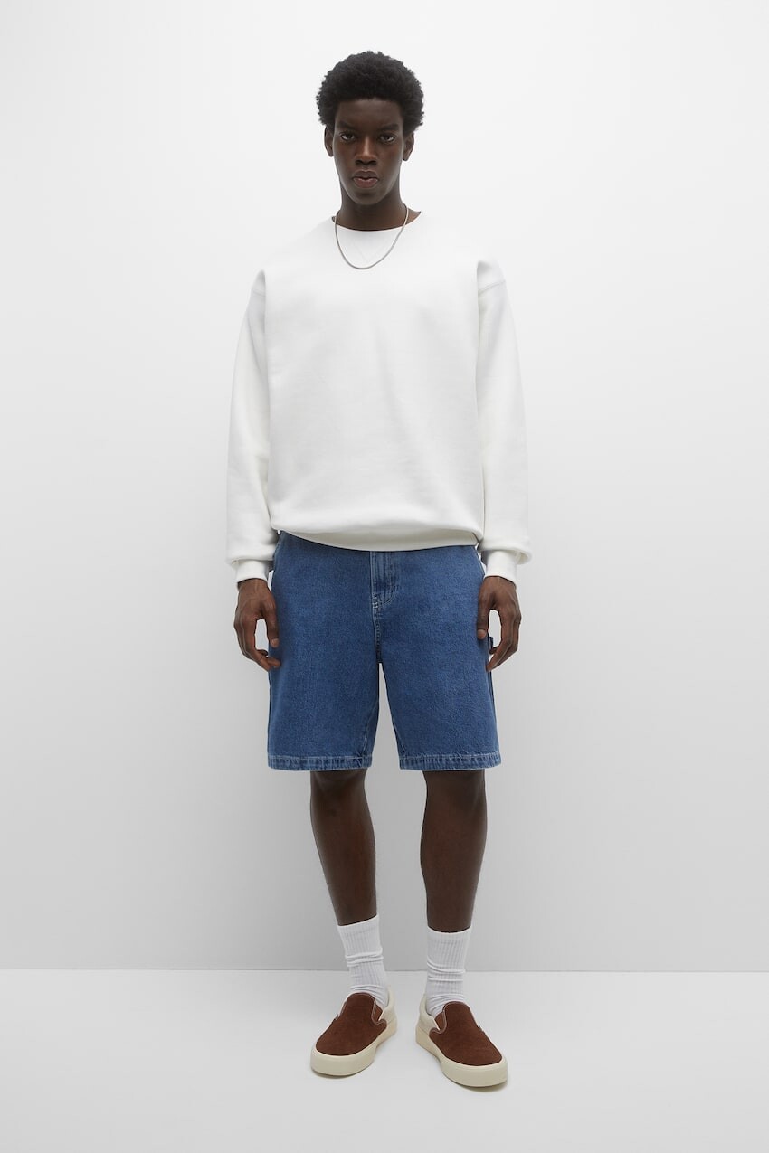 

Шорты-бермуды Carpenter Pull&Bear, синий