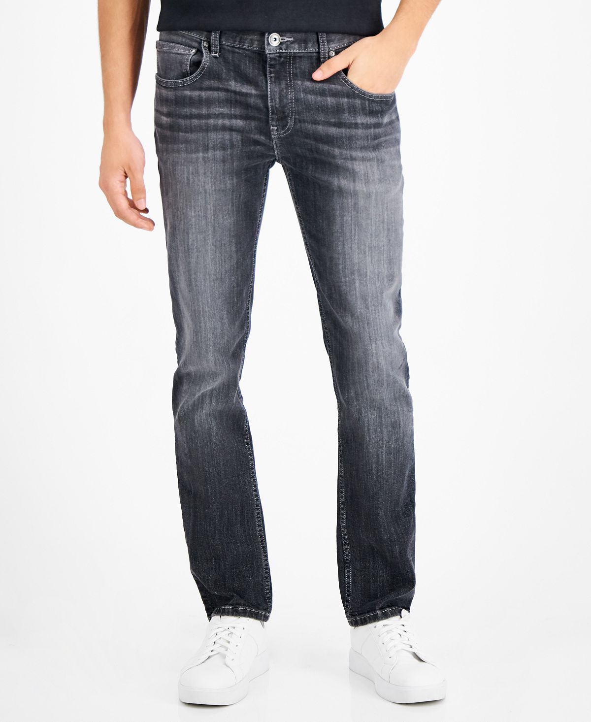 Мужские зауженные прямые джинсы tam, созданные для macy's INC International Concepts, мульти новинка 2023ss джинсы мужские джинсы синие облегающие повседневные узкие эластичные джинсы с потертостями