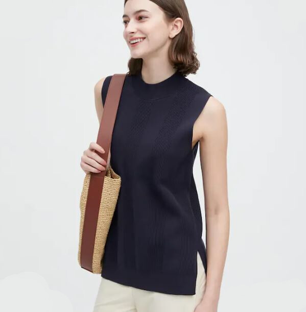

Жилет в рубчик хлопковый Uniqlo Comptoir Des Cotonniers Cotton Ribbed, темно-синий