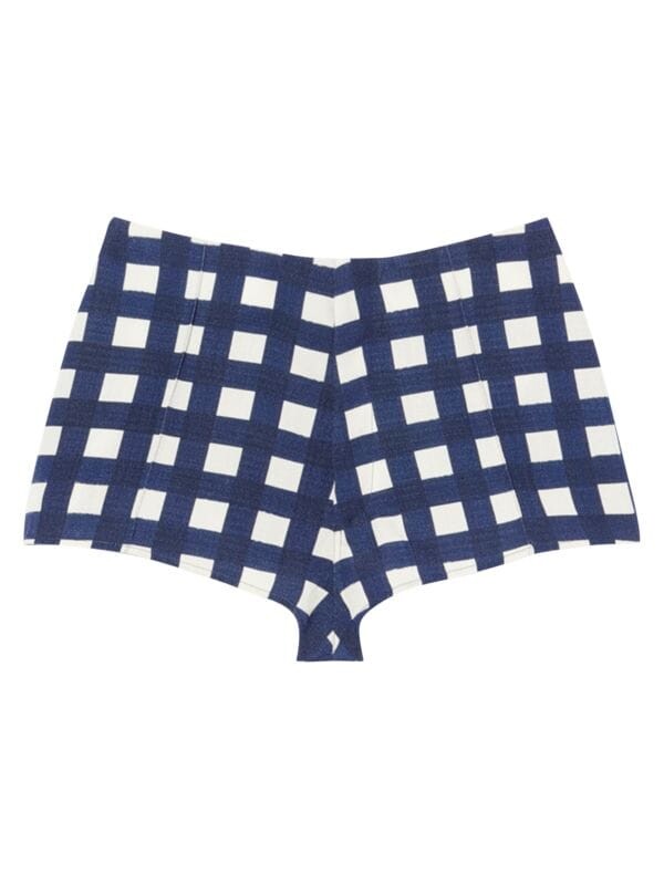 

Шорты в мелкую клетку с завышенной талией le splash Jacquemus Navy check