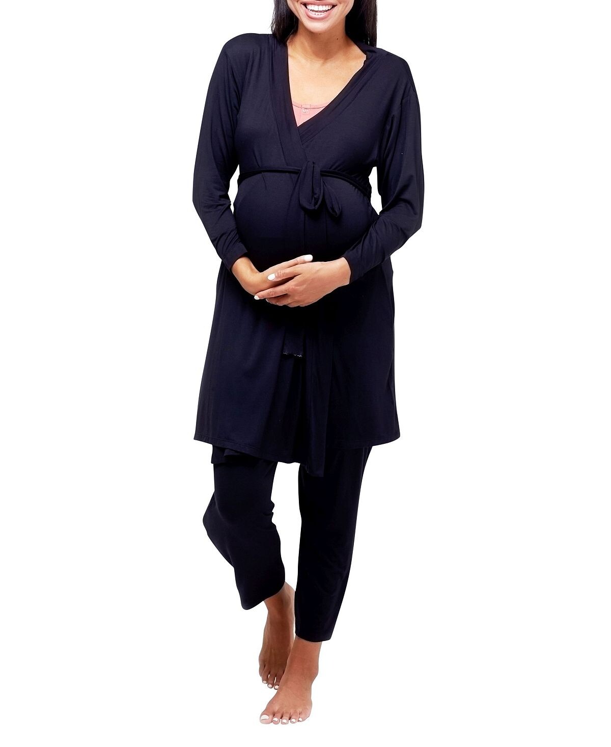 

Халат для беременных second skin Nom Maternity, черный