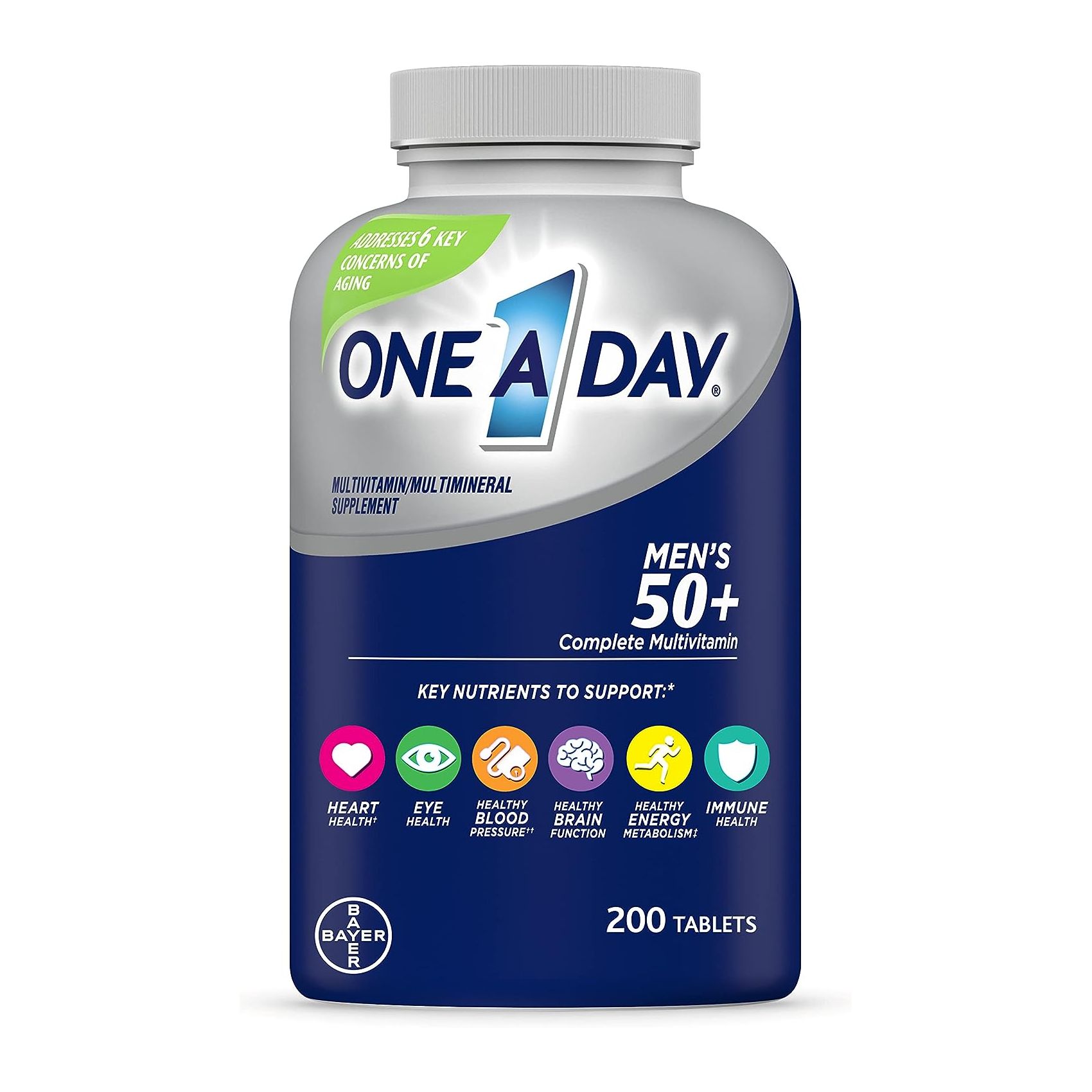 цена Мультивитамины Bayer One A Day Men’s 50+ Healthy Advantage, 200 таблеток