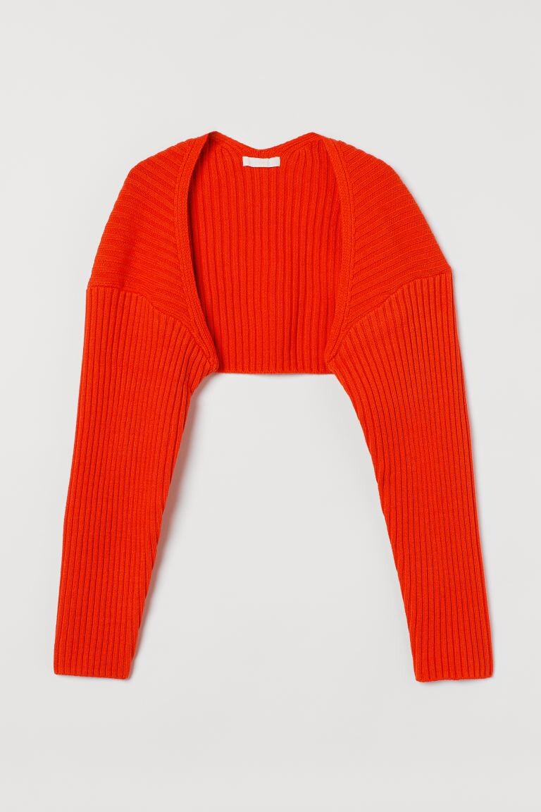 

Полосатое болеро H&M, оранжево-красный