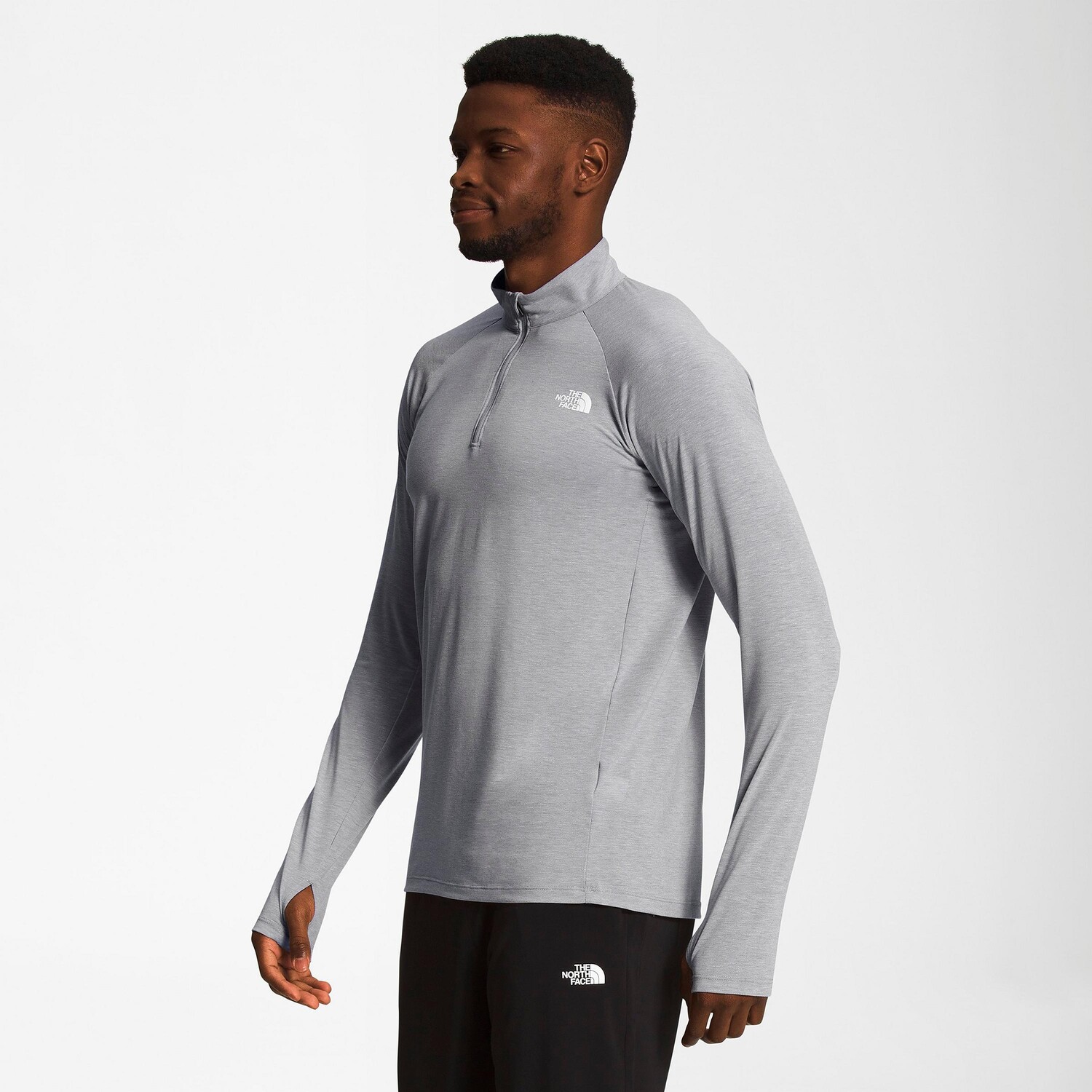 

Мужской топ с молнией на четверть The North Face Wander, серый