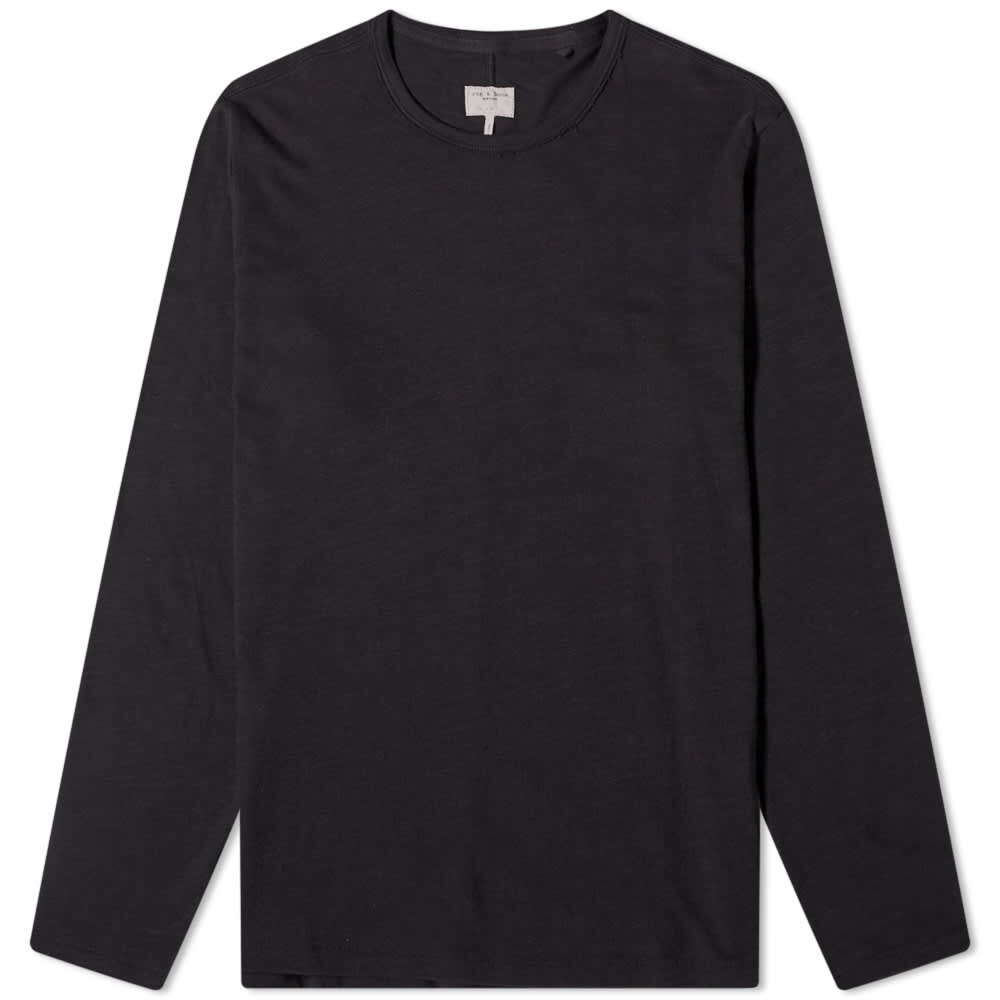 

Футболка Rag & Bone Long Sleeve Base Tee, Черный