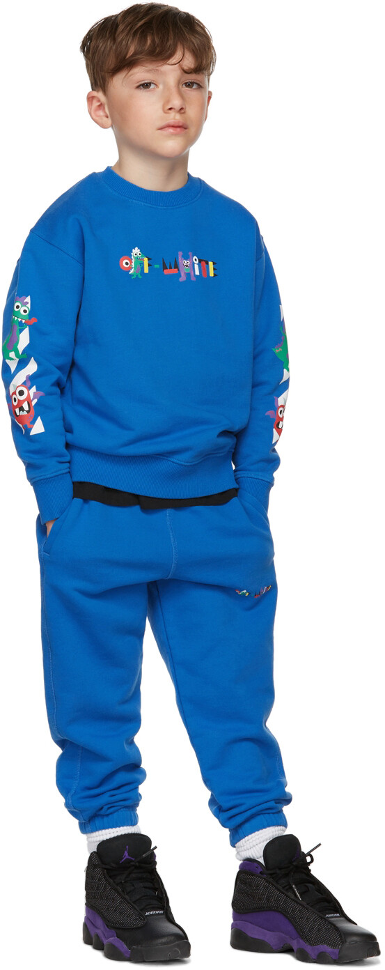

Детские синие штаны Monster Lounge Off-White