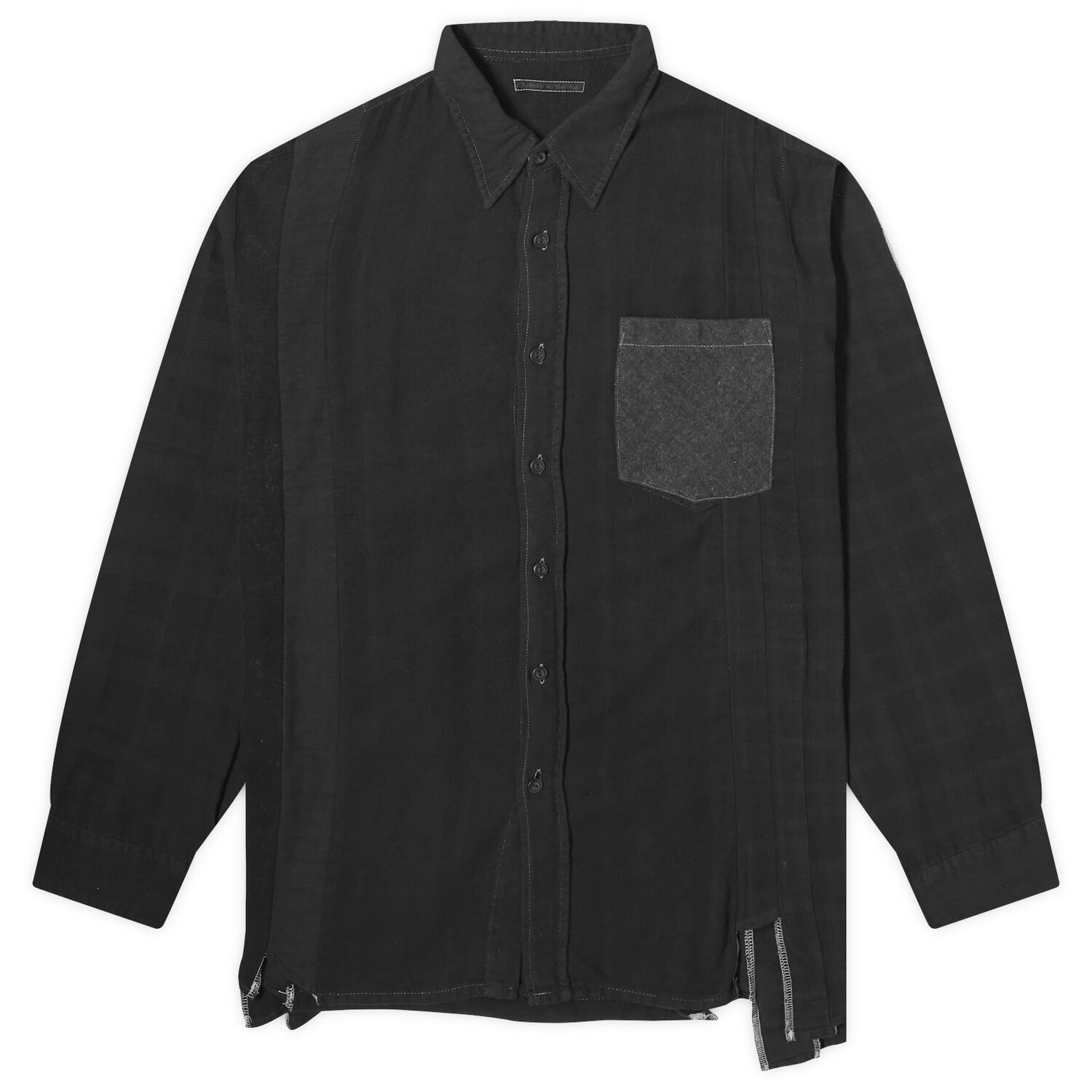 

Рубашка Needles 7 Cuts Over Dyed Wide Flannel, черный