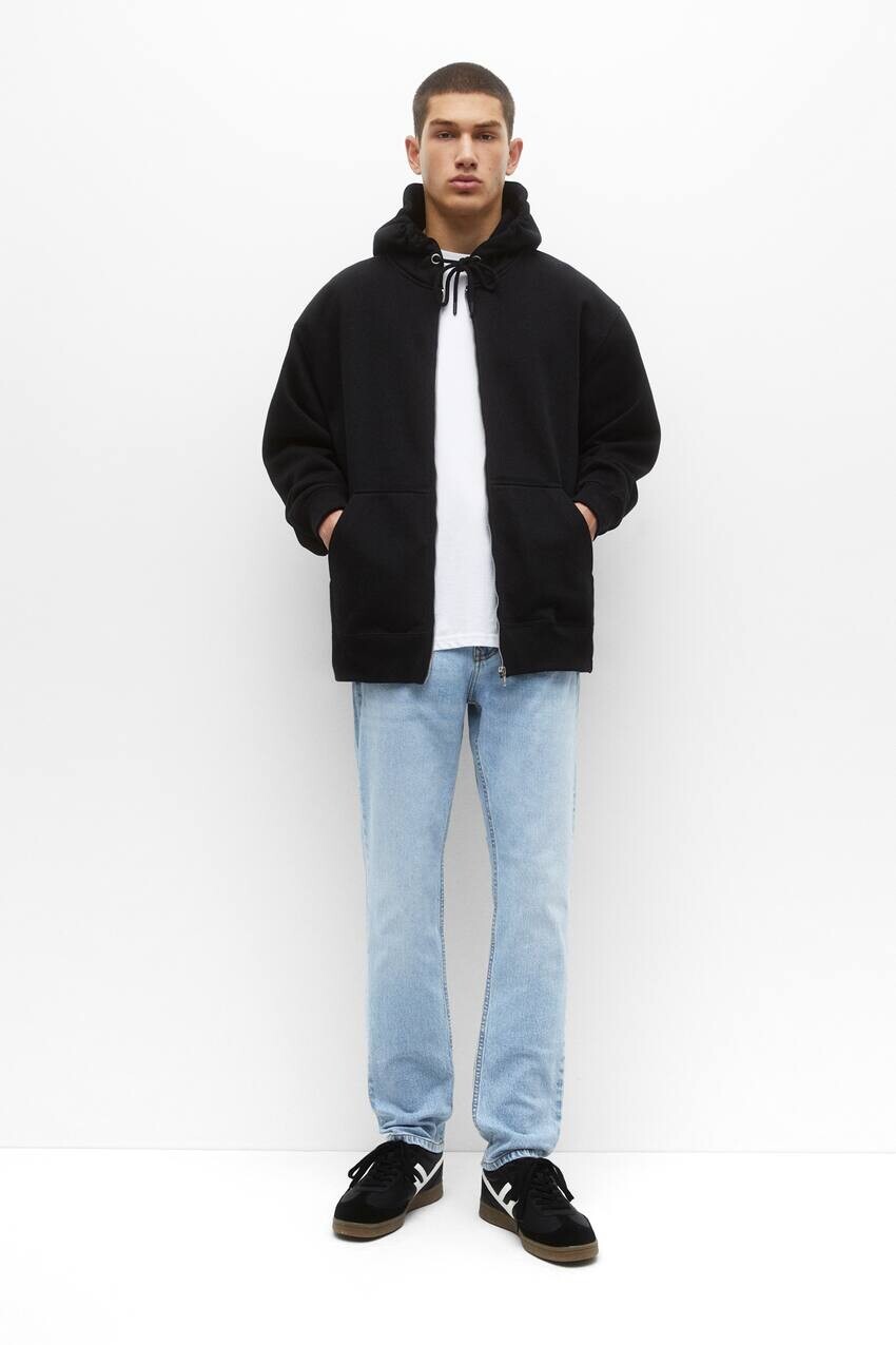 

Базовые джинсы прямого кроя Pull&Bear, бледно-голубой, Синий