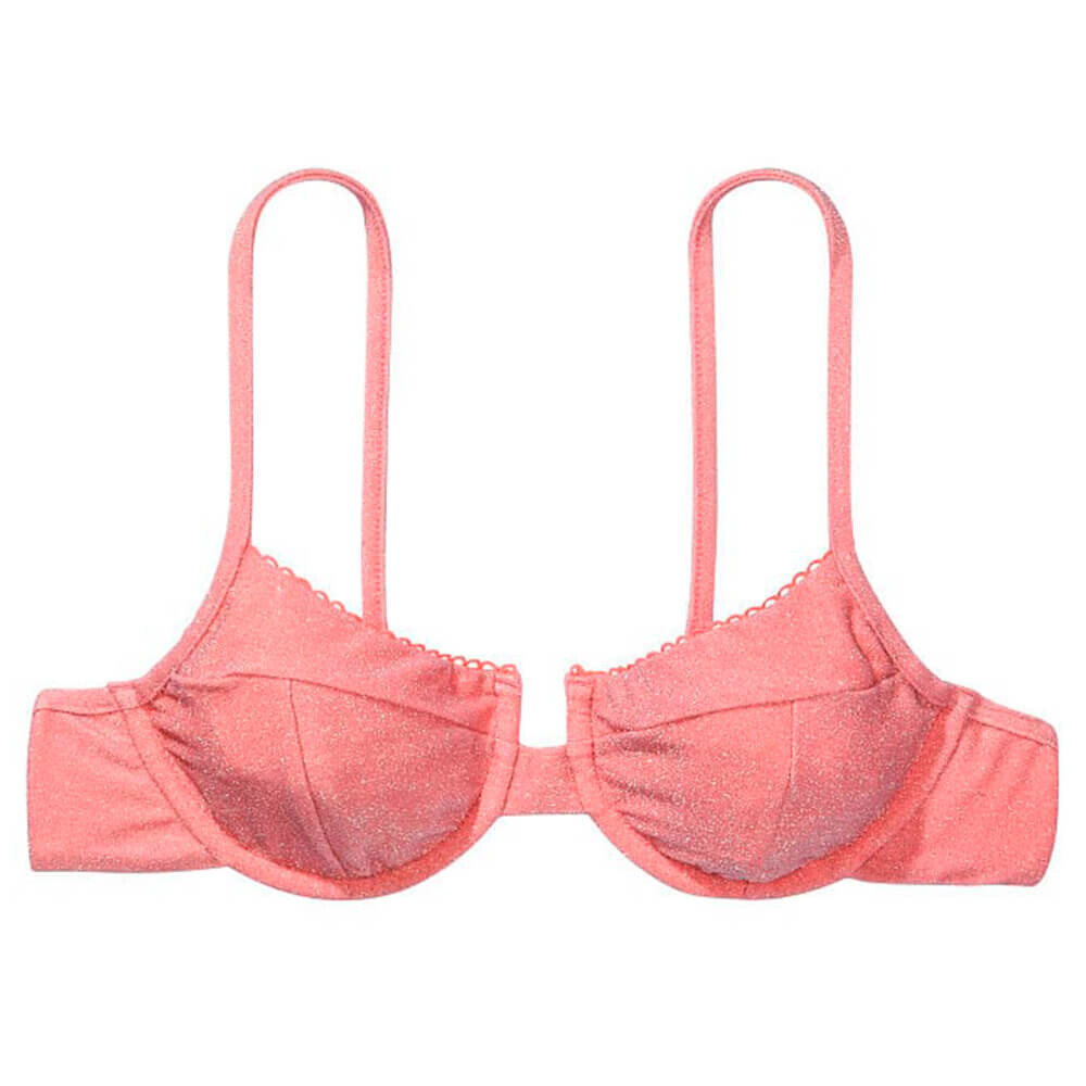 

Лиф For Love & Lemons Tiana Shine Bikini, розовый