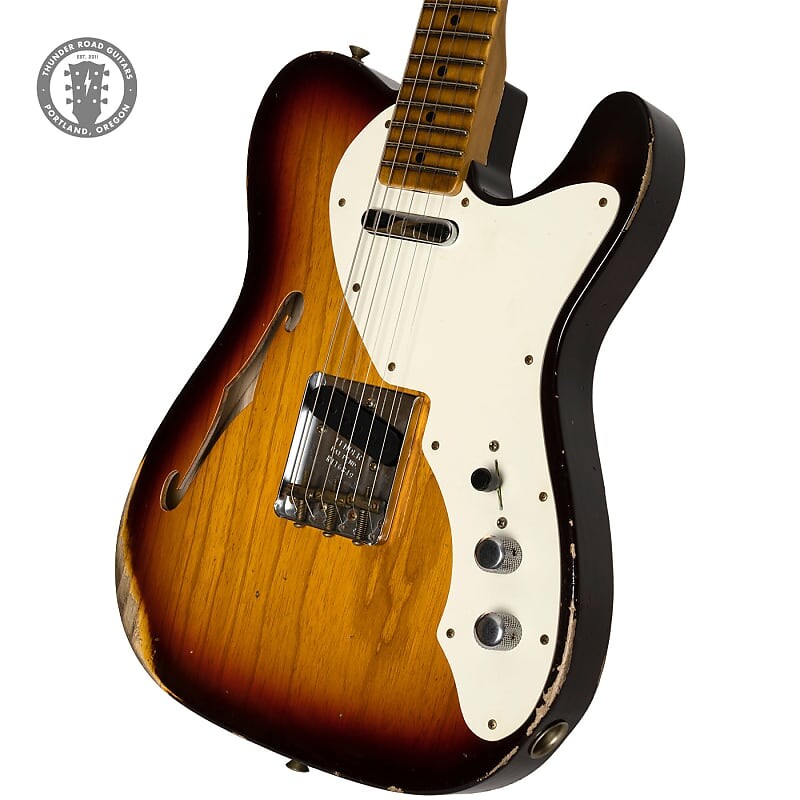 

Новый Fender Custom Shop Limited Edition 50-х годов Thinline Telecaster Relic Chocolate Sunburst Limited Edition '50s Thinline Telecaster Relic