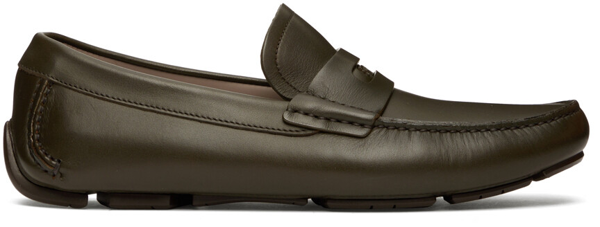 

Хаки лоферы Newton Ferragamo