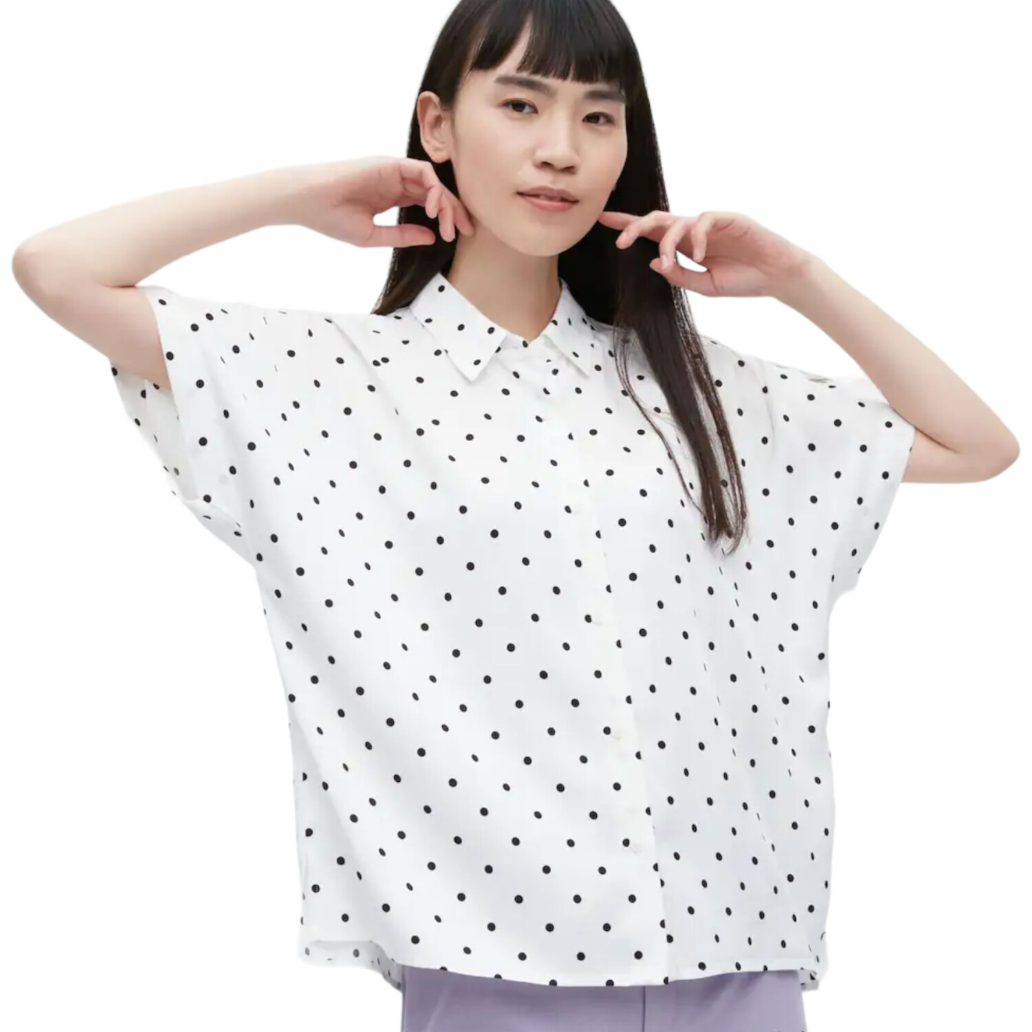 

Блуза Uniqlo Rayon Short Sleeve, белый