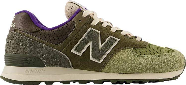 Кроссовки New Balance Sneakersnstuff x 574 'Nature', зеленый