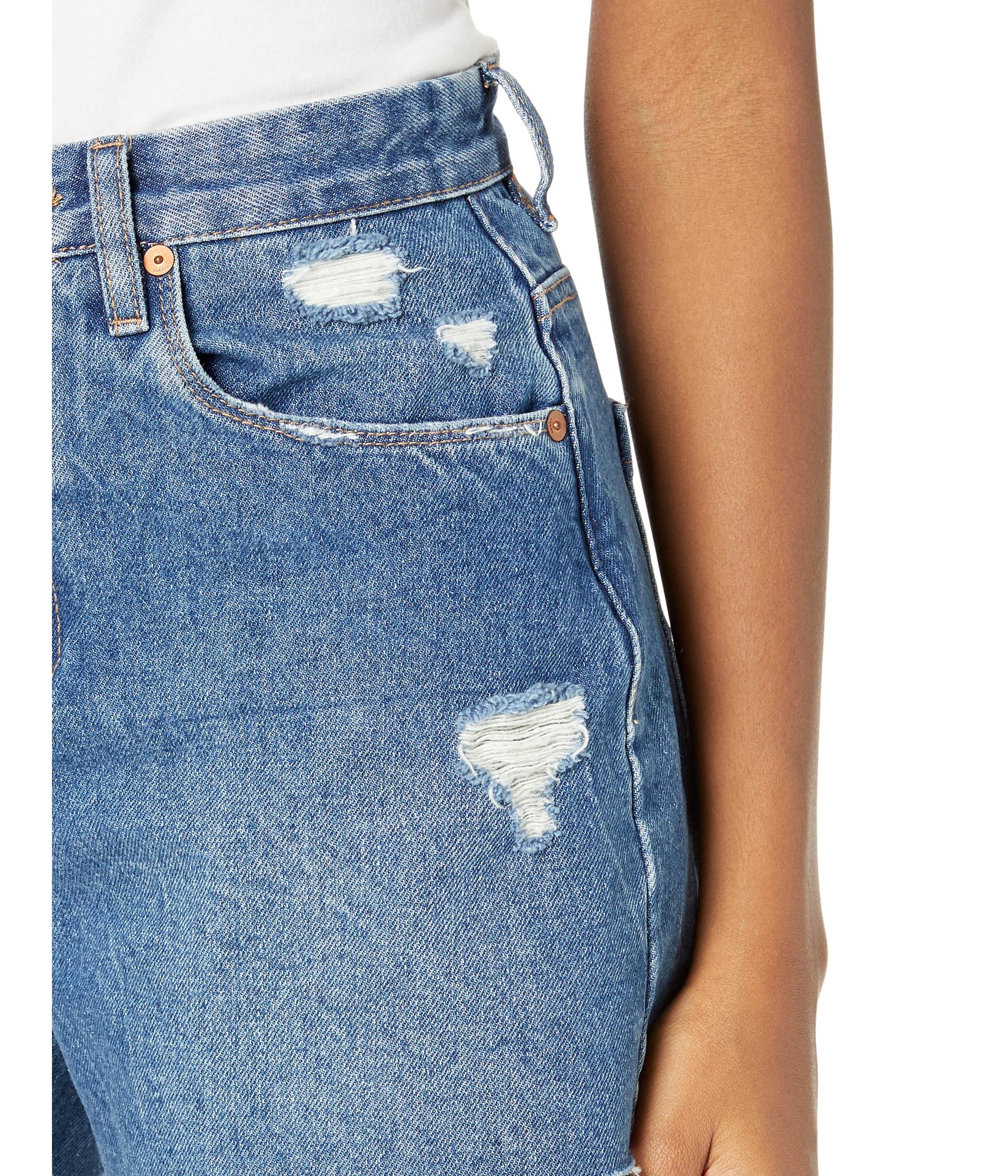Шорты Blank NYC, Indigo Blue Five-Pocket Cutoffs Mom Shorts with