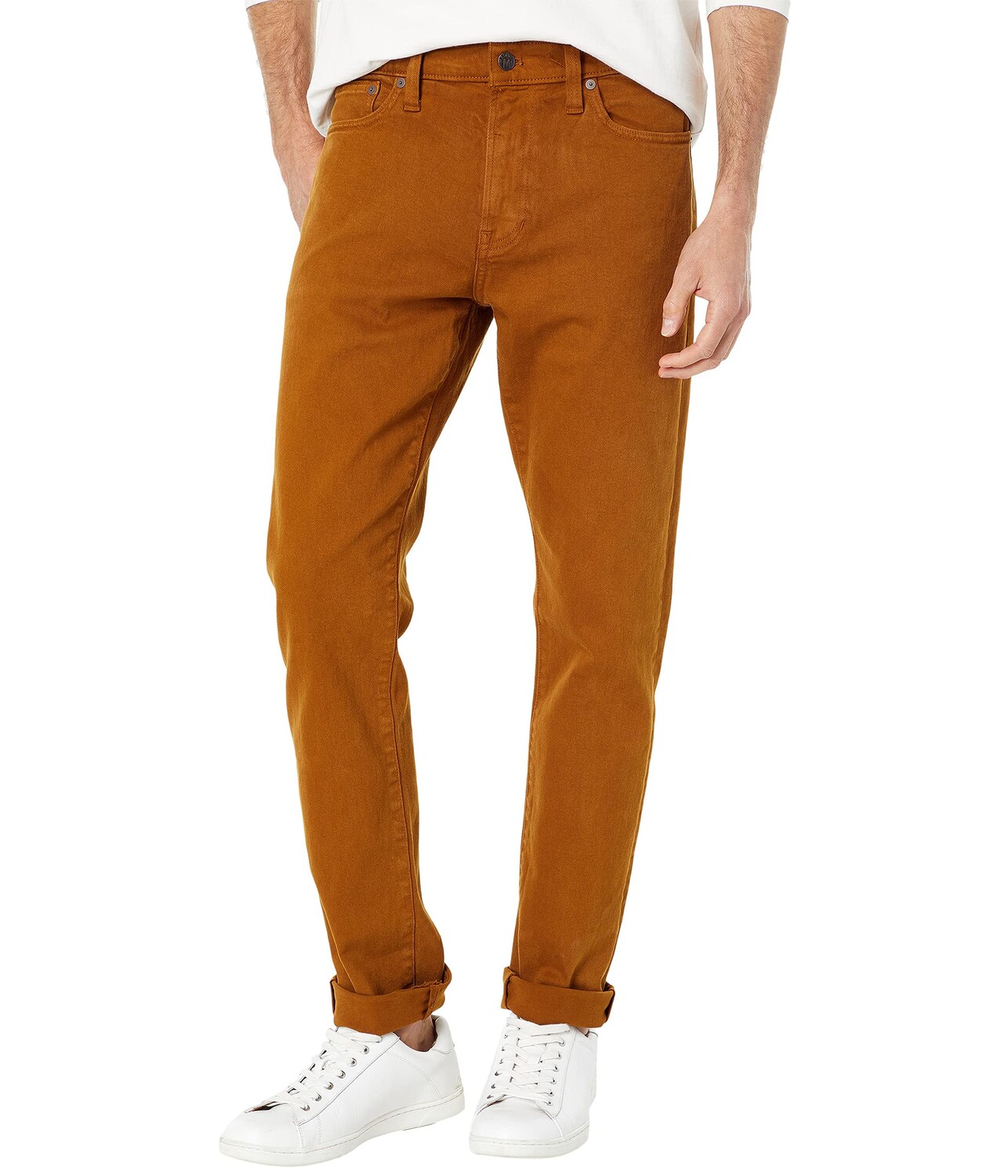 

Брюки Madewell, Slim in Garment Dye in Dried Cedar, Коричневый