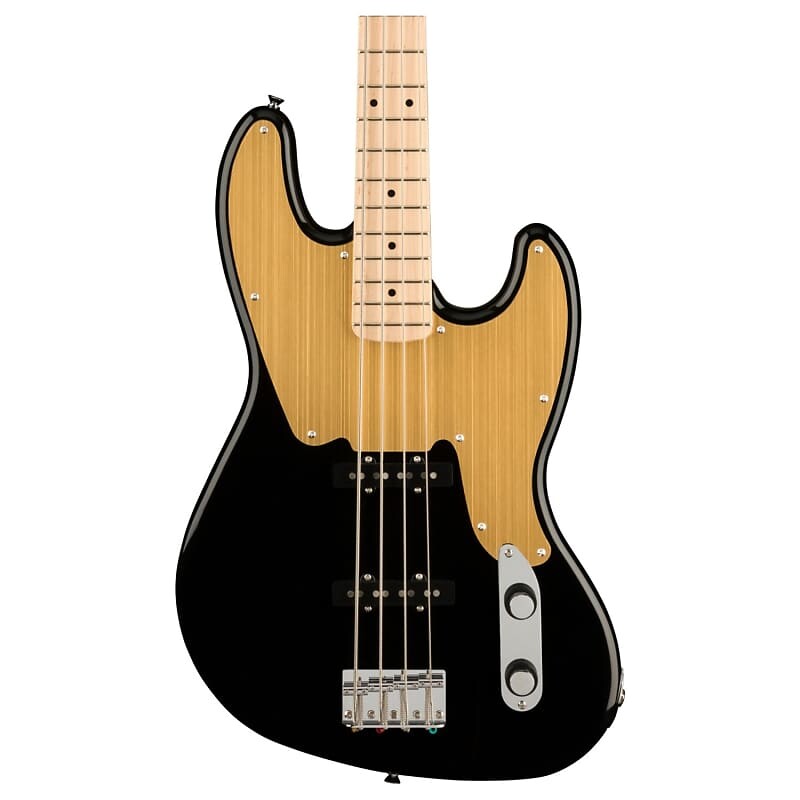 

Squier Paranormal Jazz Bass '54, накладка из анодированного золота, черный