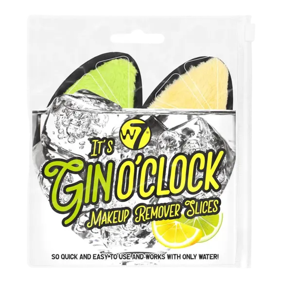

W7 Gin O`Clock многоразовые салфетки для снятия макияжа, 2 шт/1 упаковка