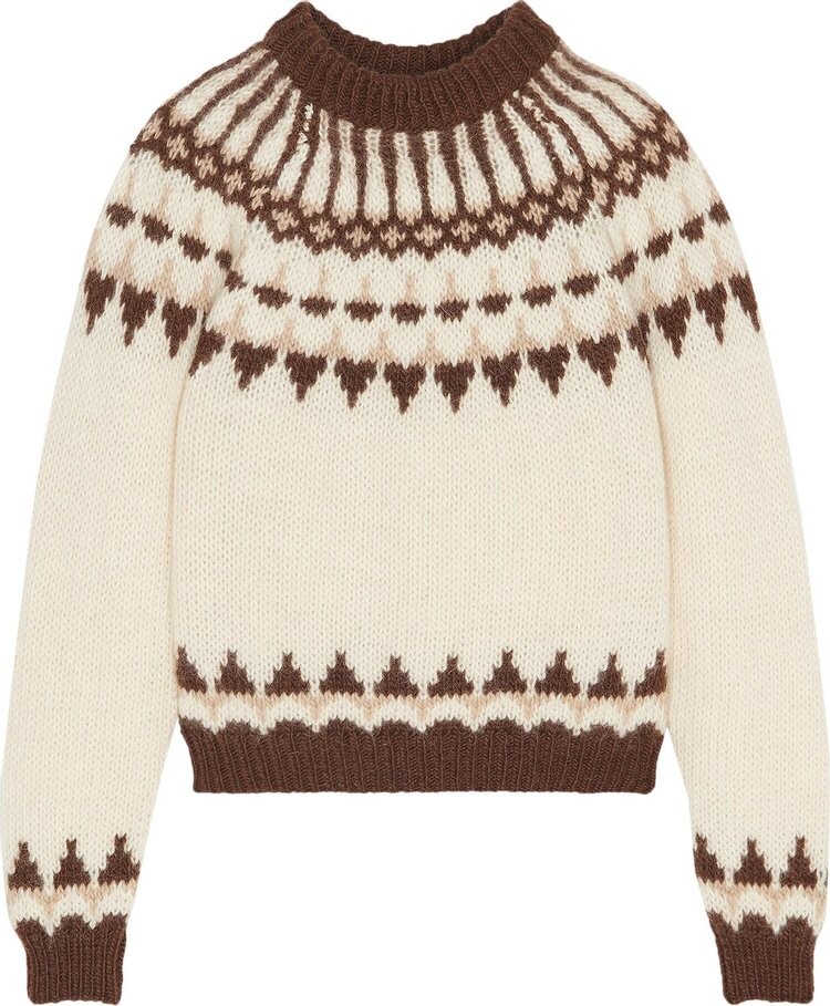 

Свитер Saint Laurent Sweater 'Naturel/Marron/Beige', загар, Серый