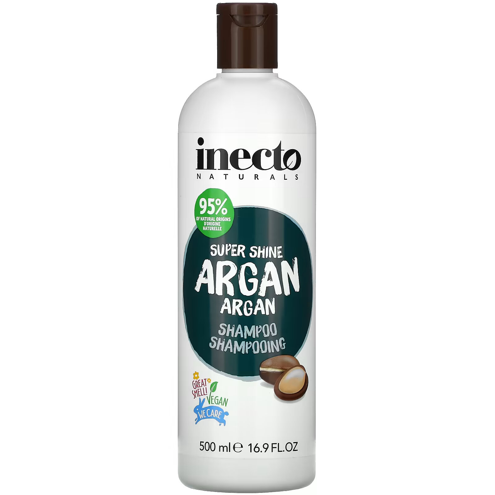 Inecto, Super Shine Argan, Шампунь, 16,9 жидких унций (500 мл) inecto mmm moisture coconut шампунь 500 мл 16 9 жидких унций
