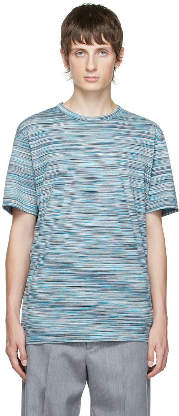 

Синяя хлопковая футболка Missoni