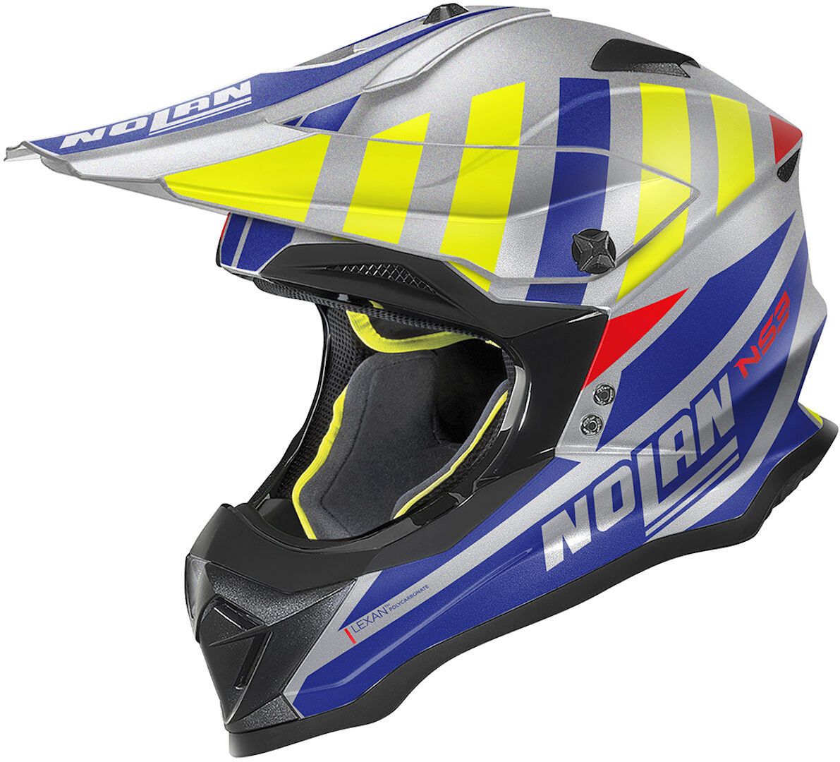 Шлем Nolan N53 Cliffjumper для мотокросса, серый/синий