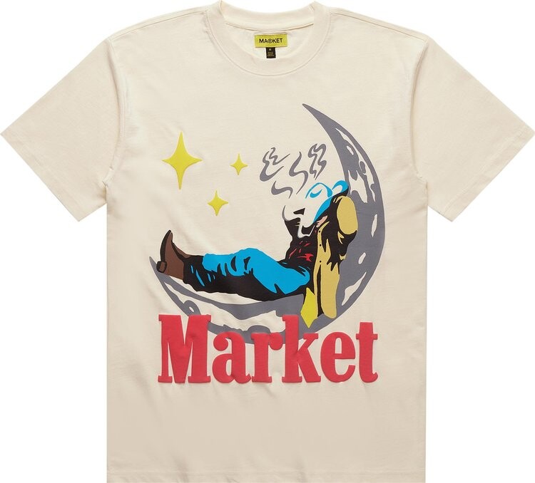 

Футболка Market Man On Moon T-Shirt 'Cream', кремовый