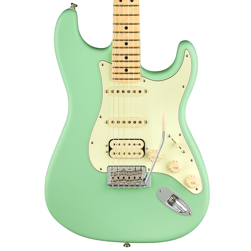 Fender American Performer Stratocaster HSS — Satin Surf Green с кленовой накладкой
