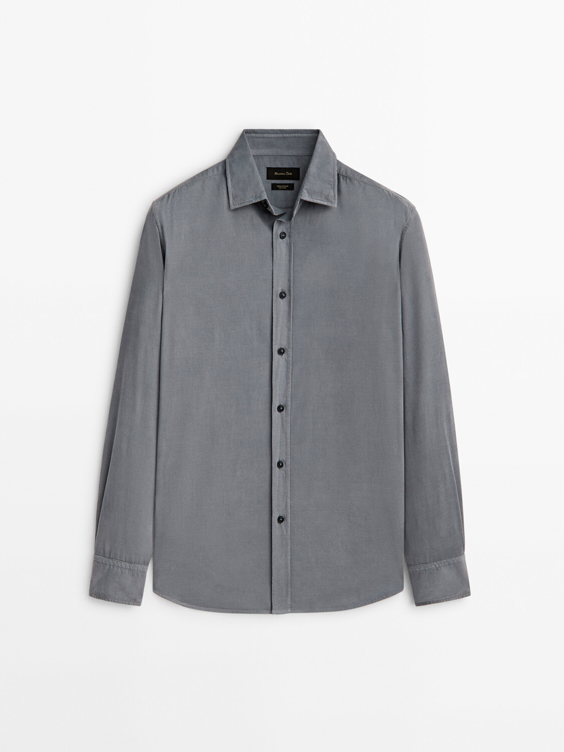 

Рубашка Massimo Dutti Regular Fit Needlecord, светло-синий