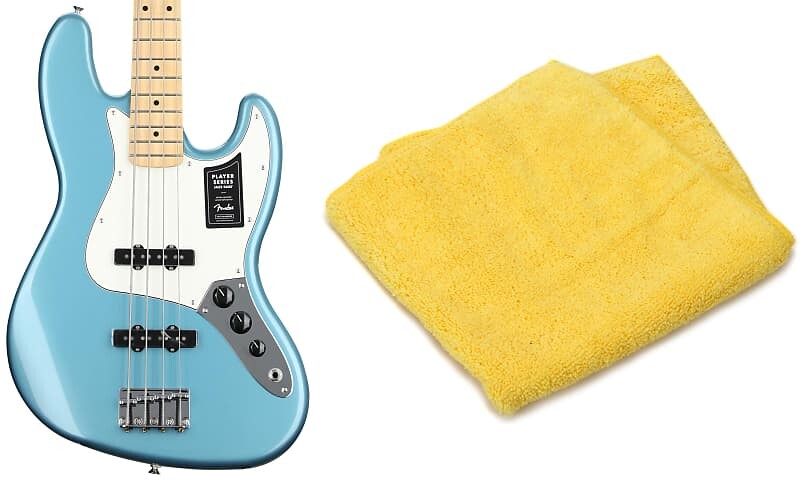 

Fender Player Jazz Bass - Tidepool с кленовой накладкой на гриф в комплекте с двухсторонней сверхмягкой полировальной салфеткой из микрофибры Fender 0149902513=1 0990524000=1