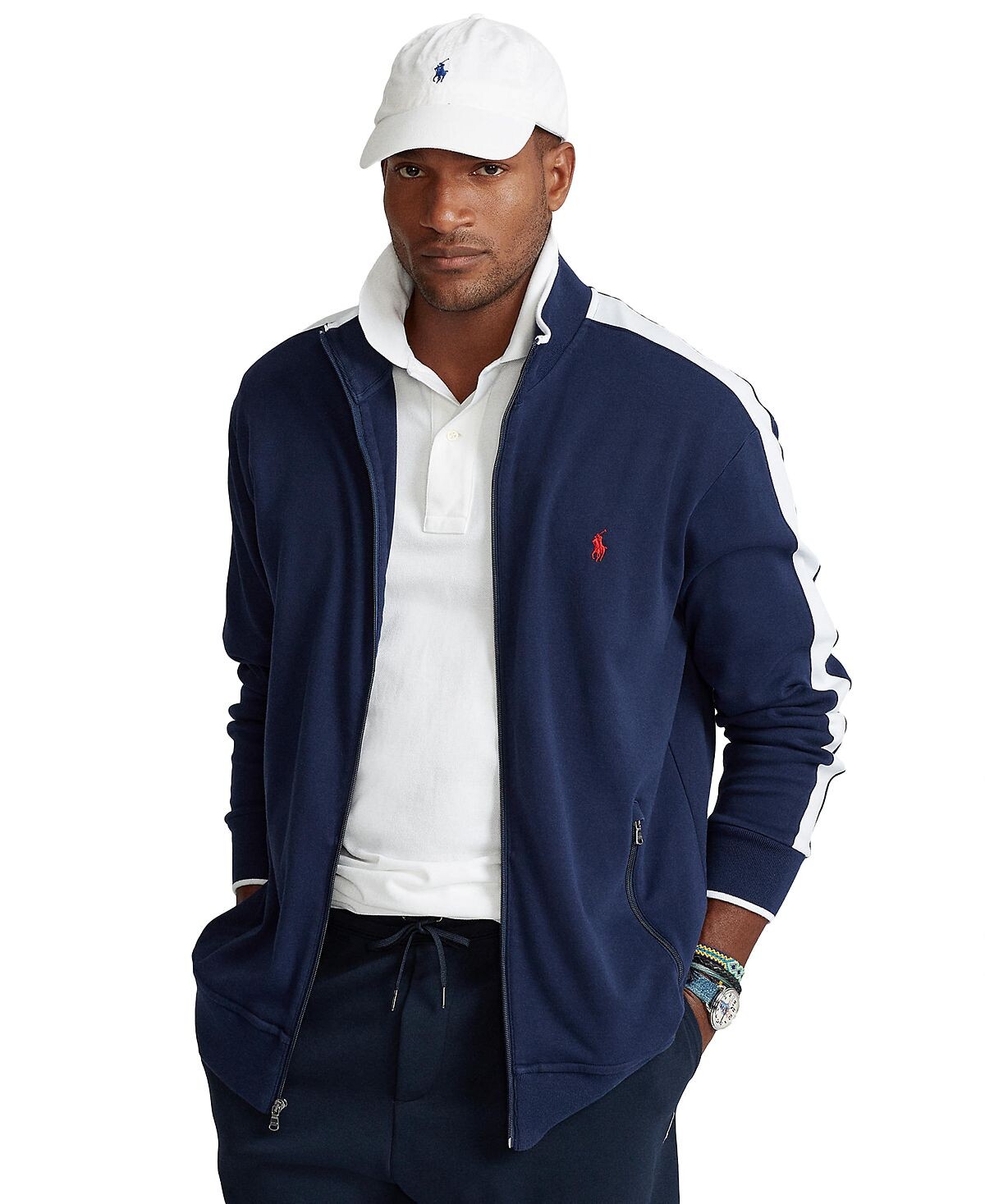 

Мужская спортивная куртка из мягкого хлопка большого и высокого роста Polo Ralph Lauren, мульти, Черный