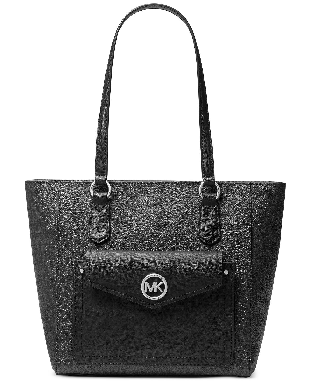 

Сумка-тоут signature joey среднего размера с карманом Michael Kors, черный