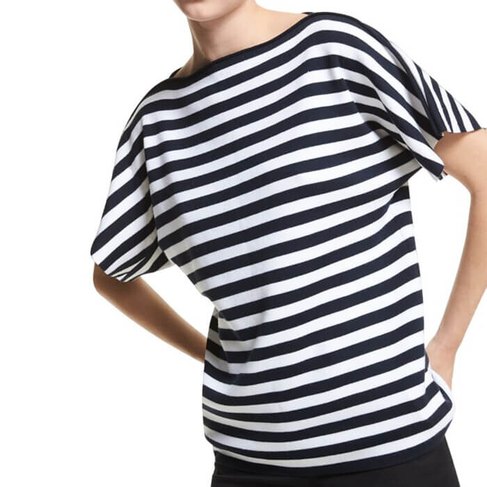 

Топ Michael Kors Striped Merino Wool, темно-синий/белый