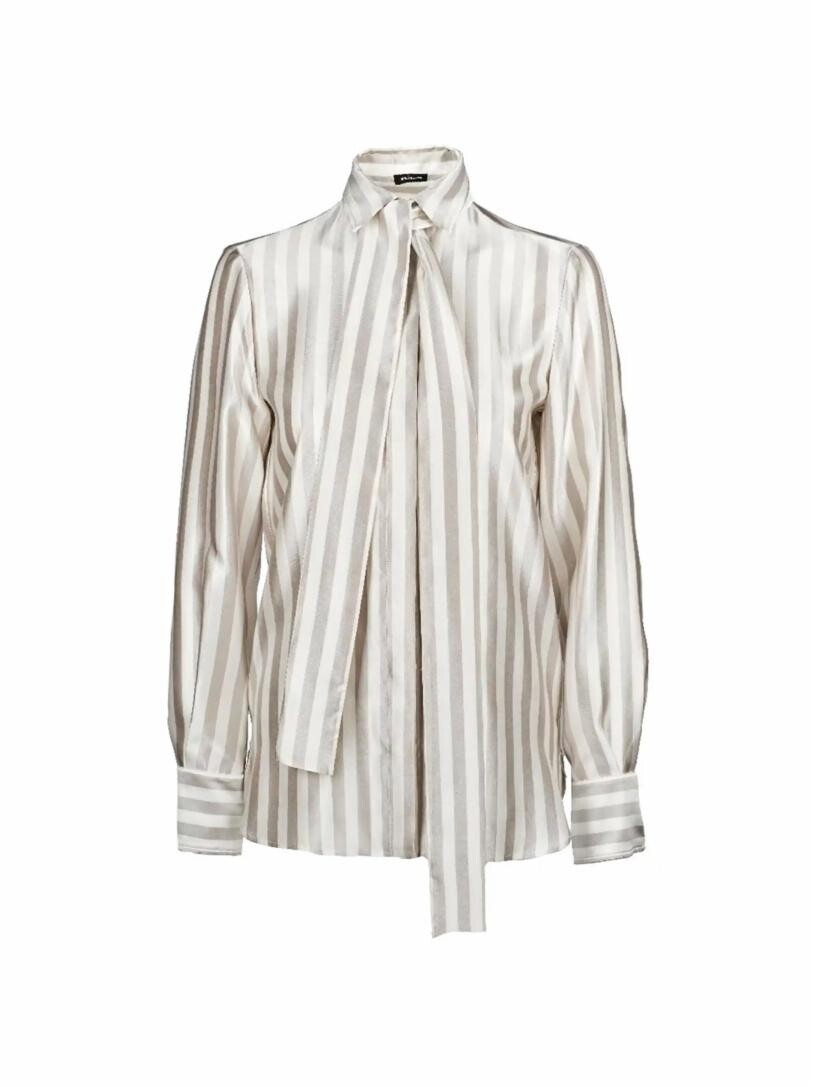 

Шелковая блузка в полоску Kiton