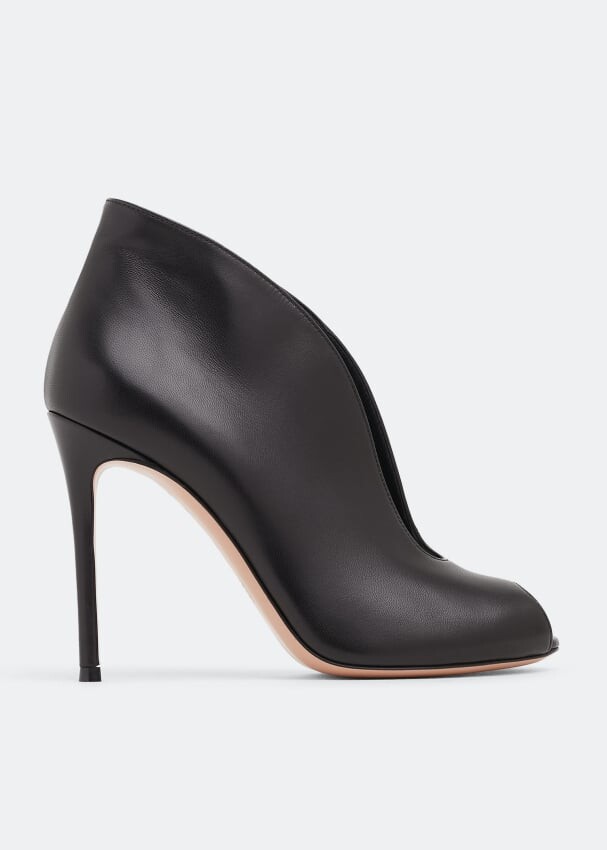 

Ботильоны GIANVITO ROSSI Vamp leather booties, черный