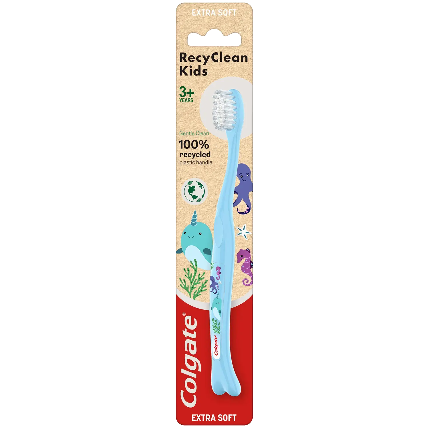 

Colgate Recyclean Kids зубная щетка детская экстра мягкая, 1 шт.