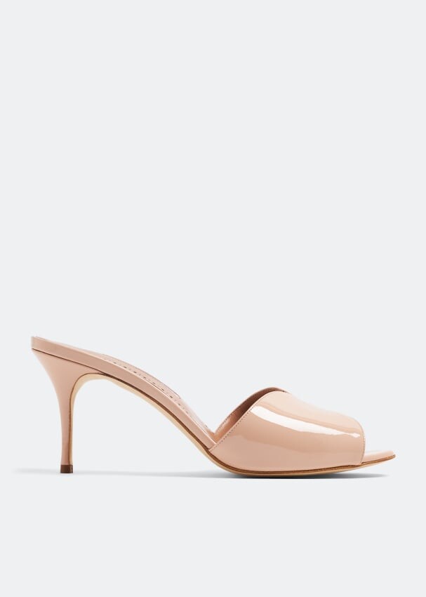 

Сандалии MANOLO BLAHNIK Houramu patent sandals, бежевый