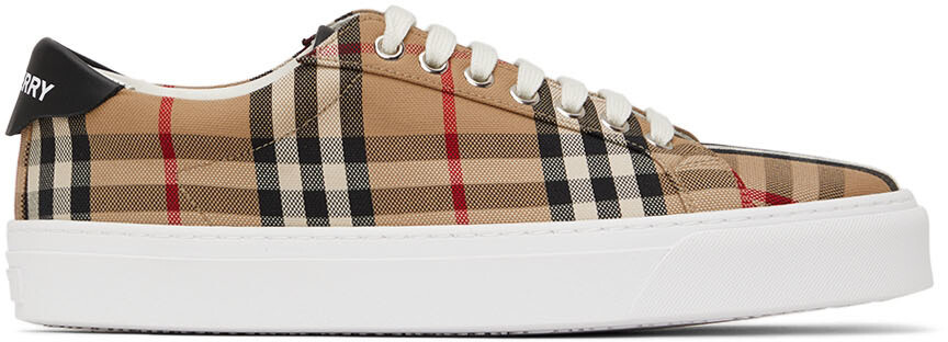 

Бежевые низкие кеды в клетку Rangleton Burberry