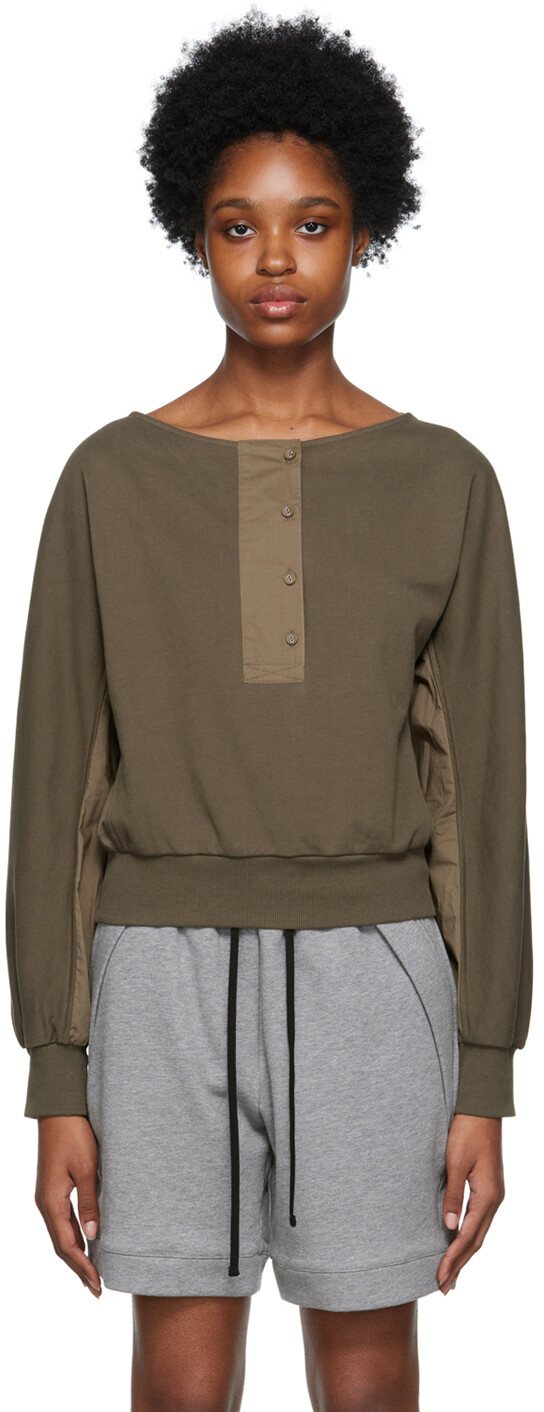 

Толстовка цвета хаки со сборками 3.1 Phillip Lim