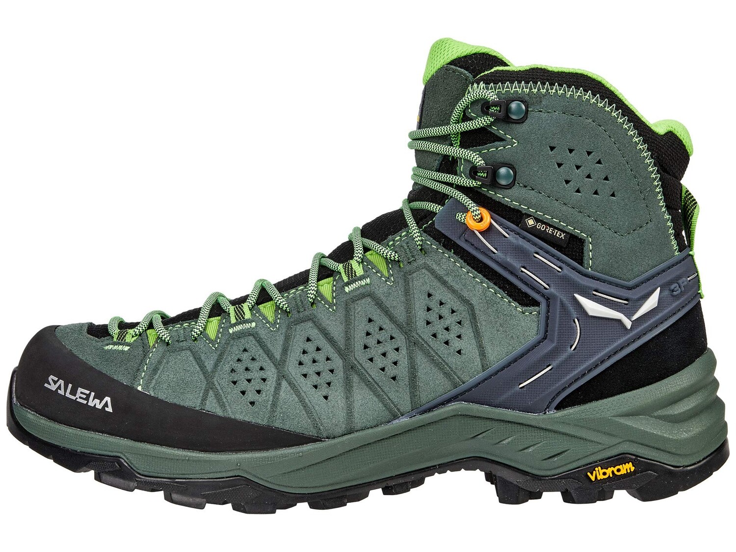 Треккинговые ботинки Salewa Alp Trainer 2 Mid, зеленый