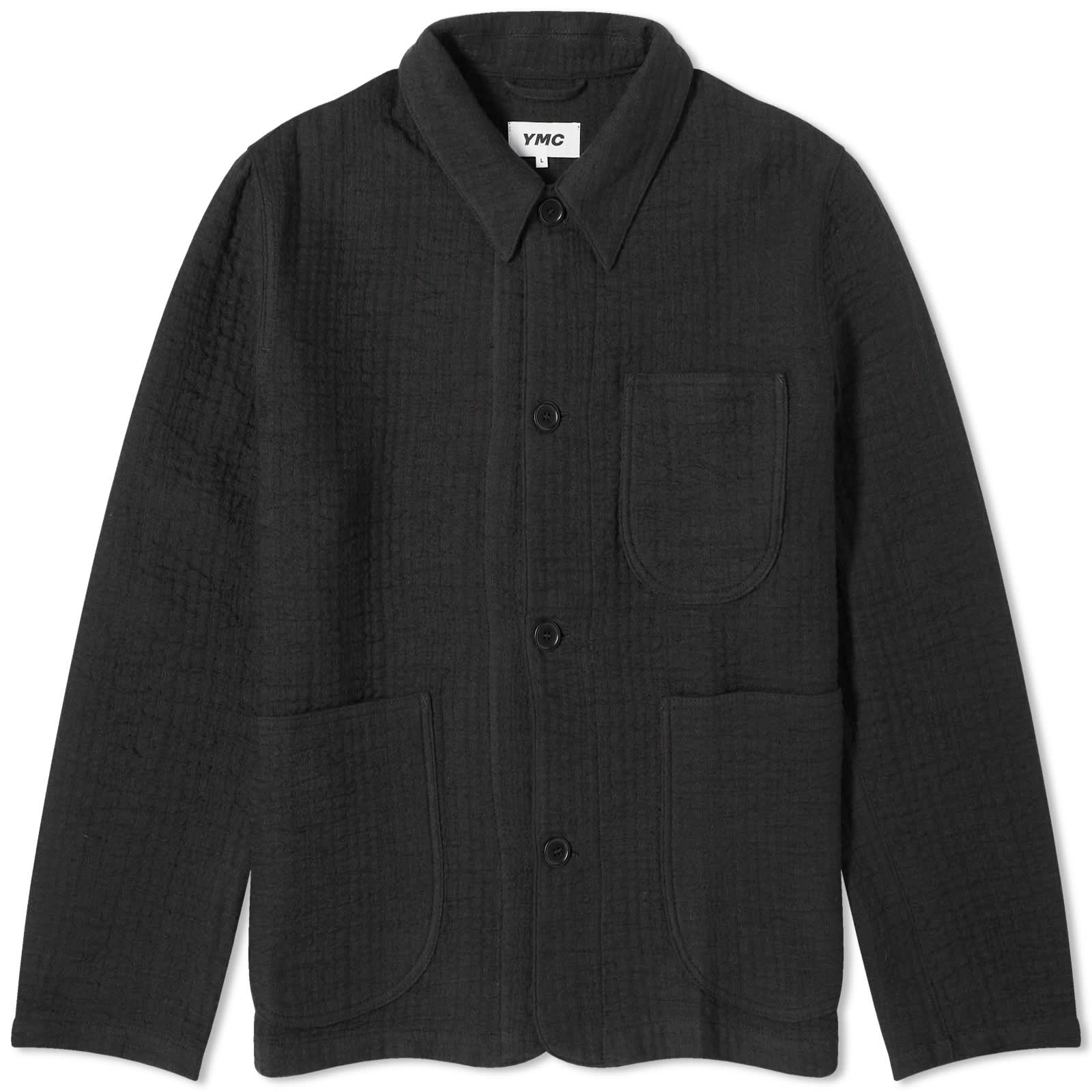 Куртка Ymc Seesucker Labour Chore, черный куртка джинсовая ymc embroidered labour chore синий