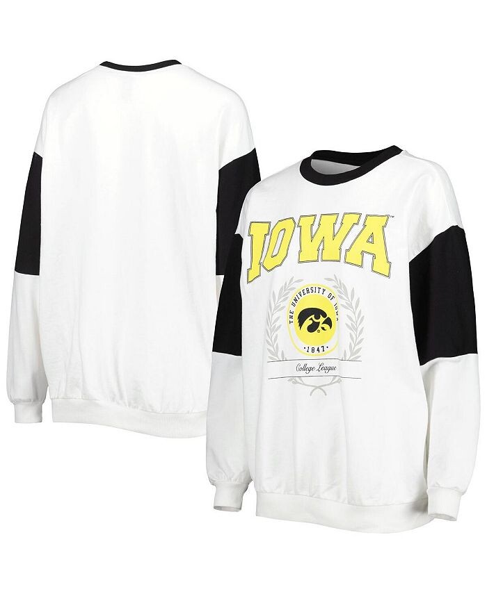 

Белый женский пуловер Iowa Hawkeyes It's A Vibe Dolman свитшот Gameday Couture, белый