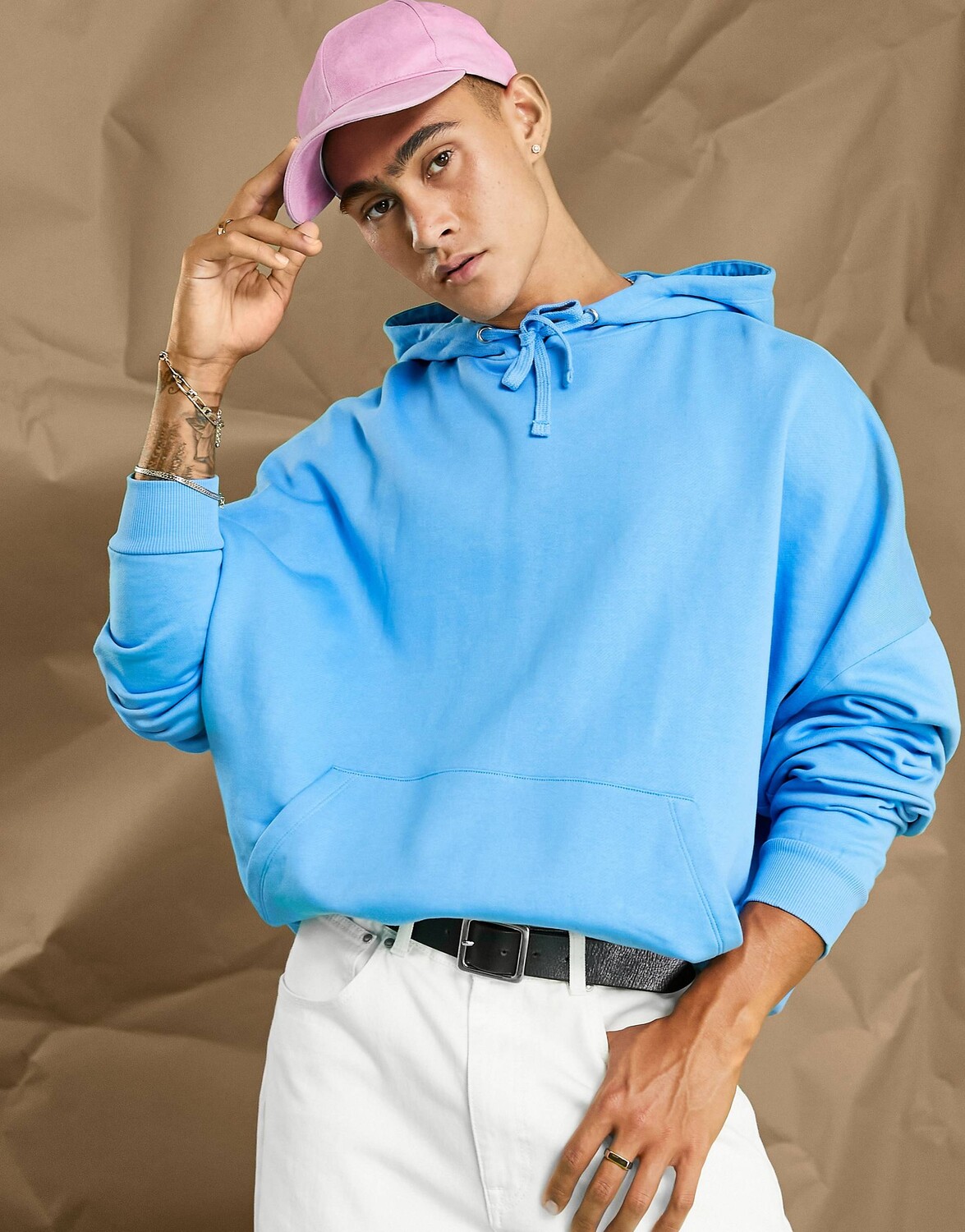 

Ярко-синяя толстовка оверсайз ASOS DESIGN, Синий