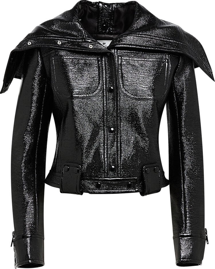 

Куртка Courrèges Vinyl High Collar Jacket 'Black', черный