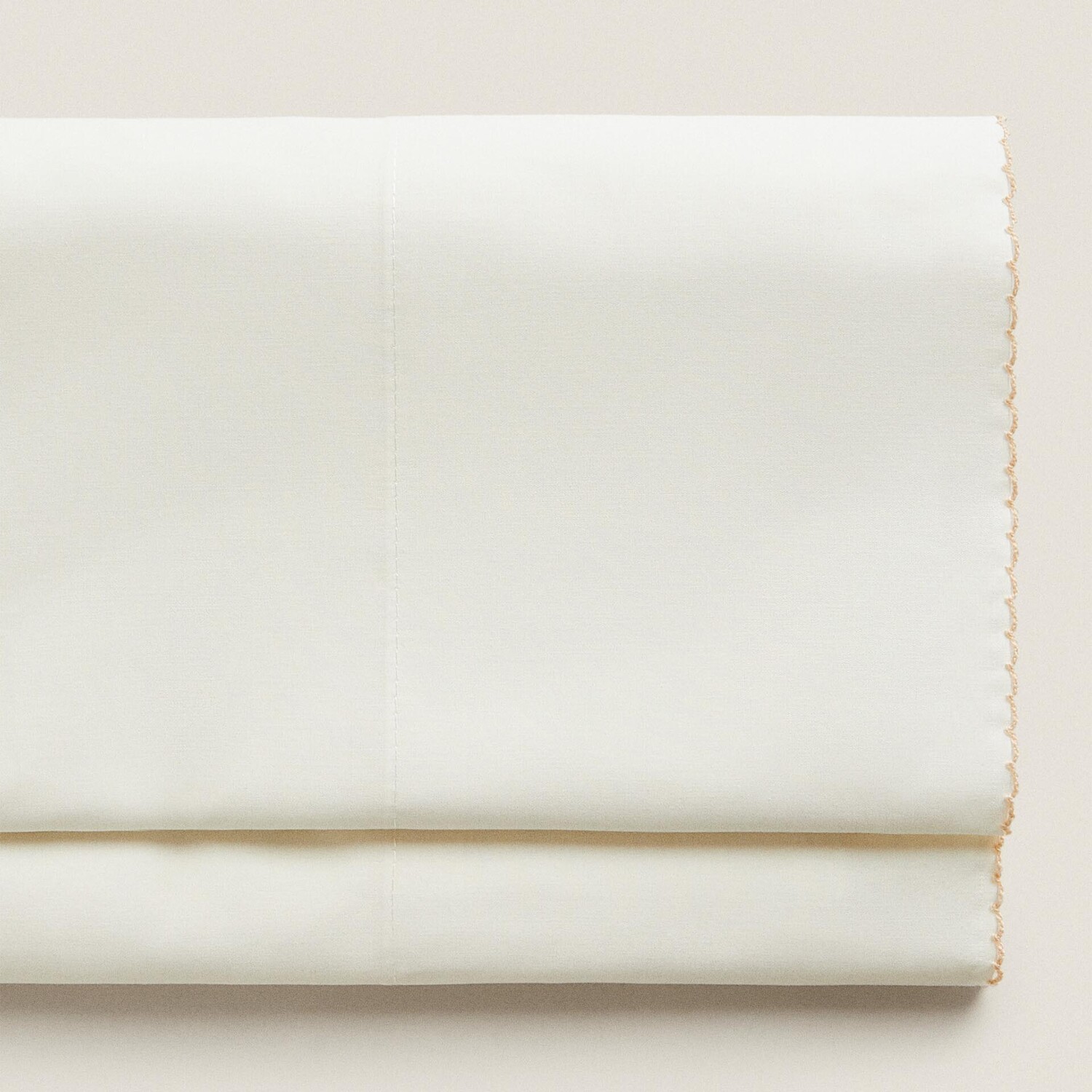 

Простыня Zara Home Flat With Trim, бежевый