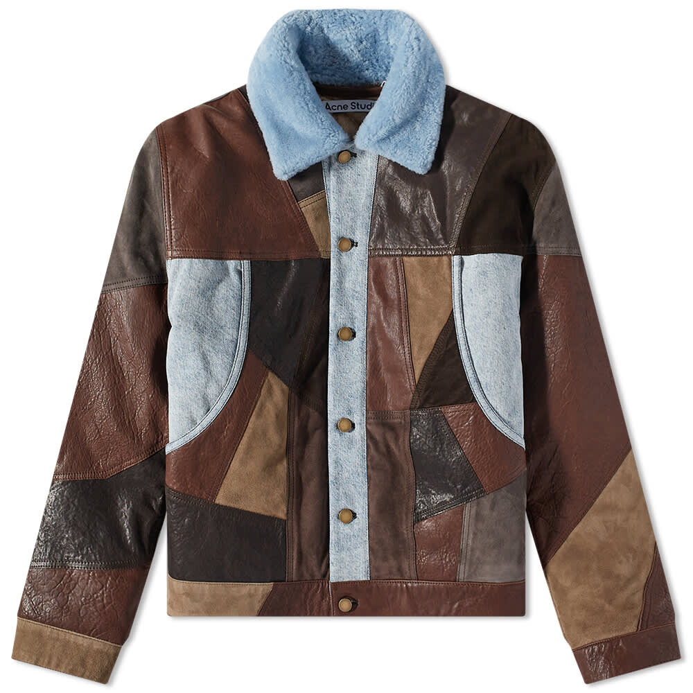 

Кожаная куртка Lobin в технике пэчворк Acne Studios
