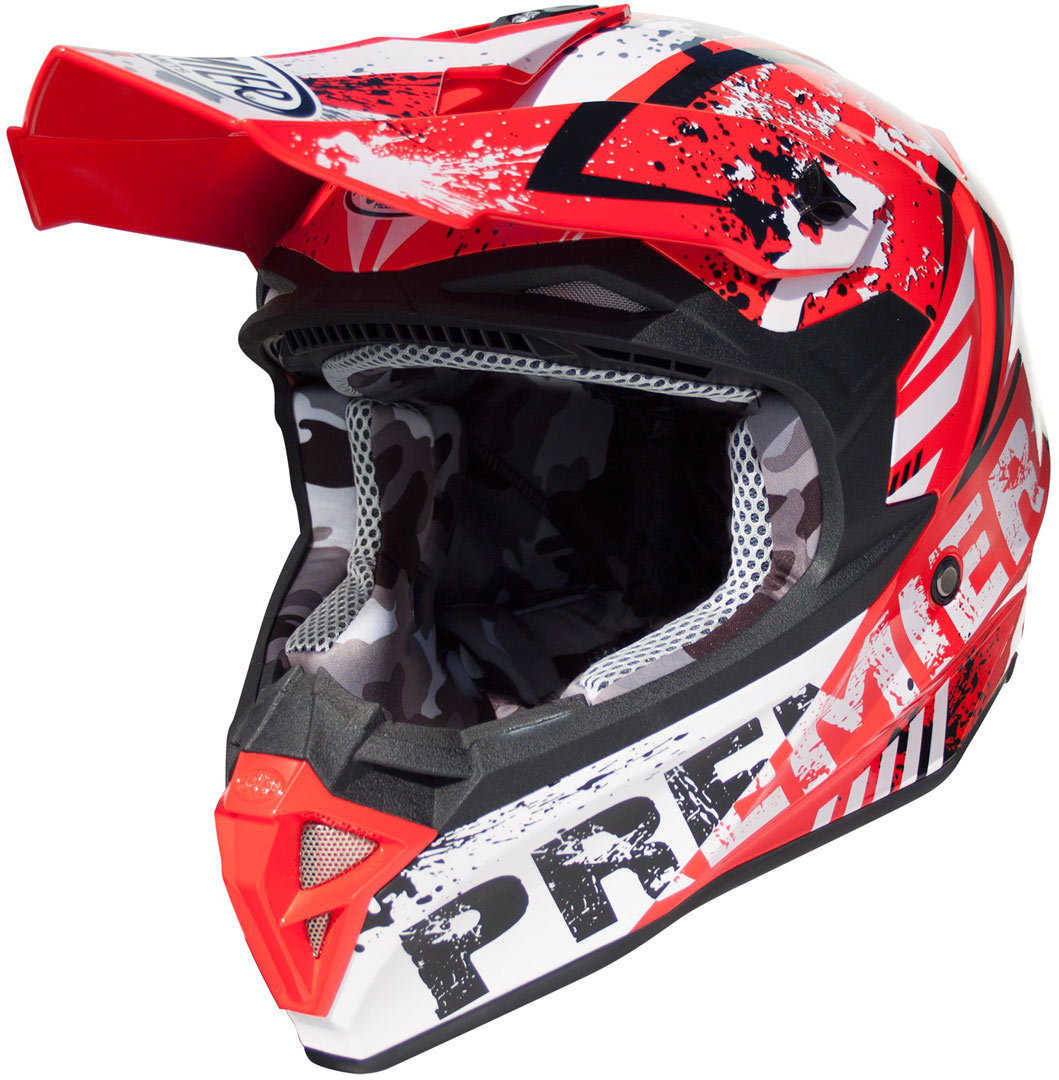 Шлем для мотокросса Premier Exige ZX2, красный