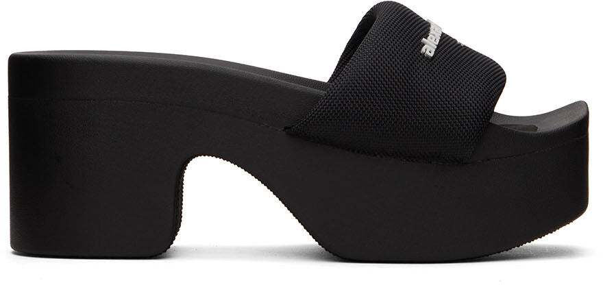 

Черные шлепанцы на платформе AW Alexander Wang