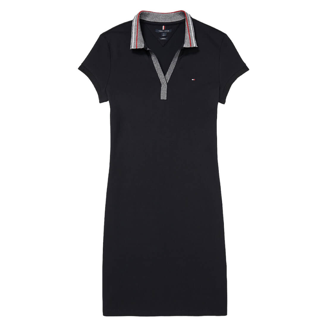 

Платье-поло Tommy Hilfiger Adaptive Logo Trim, темно-синий