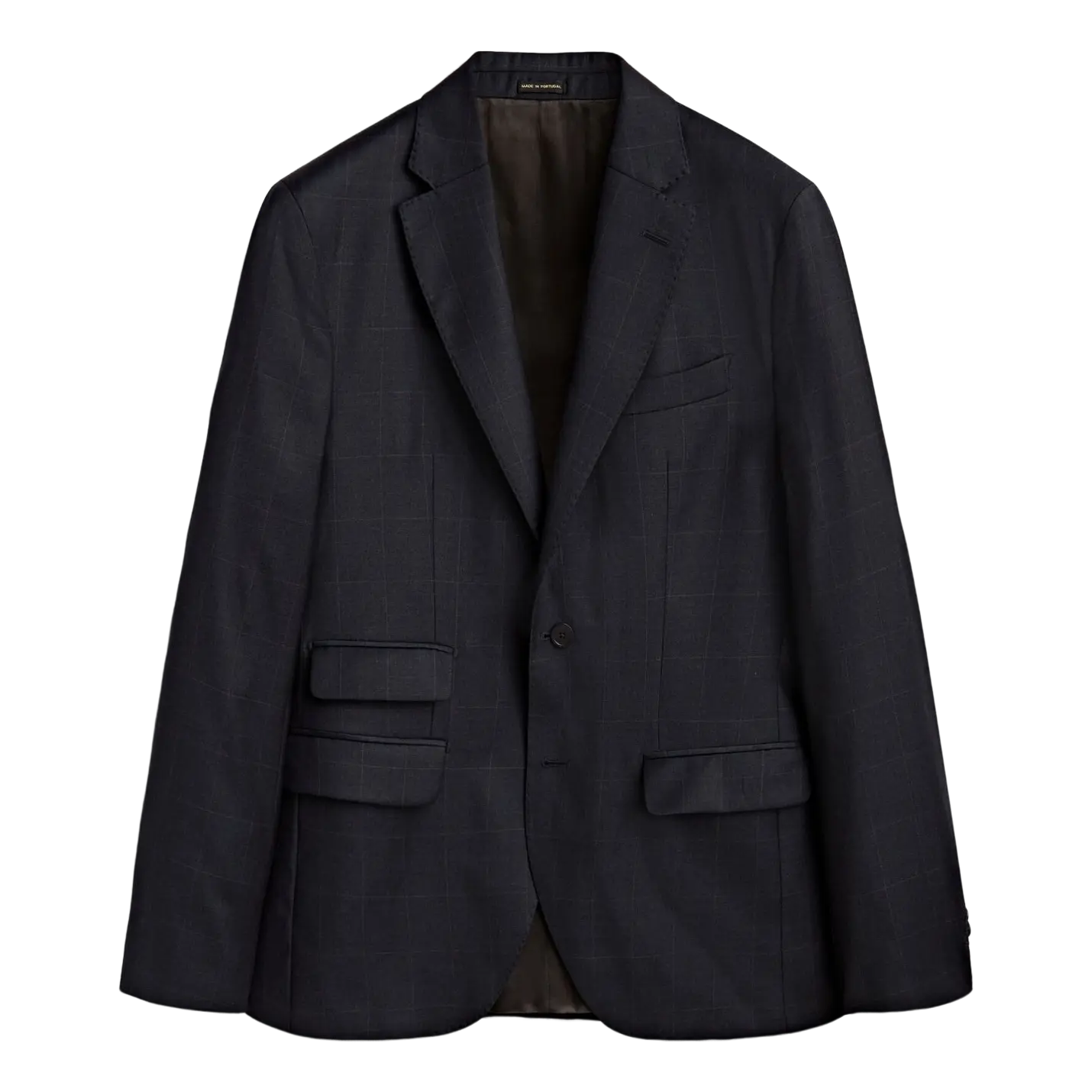 

Пиджак Massimo Dutti Check Wool, темно-синий