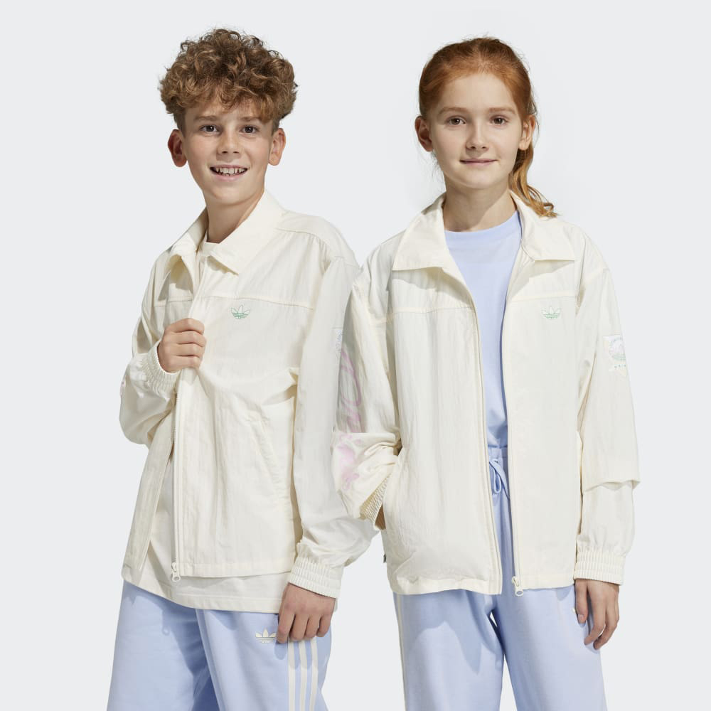 цена Куртка Adidas Originals Woven Graphic Print Jacket, Белый